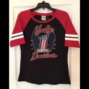 Women’s XL Harley-Davidson Baseball Tee